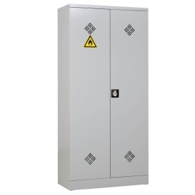 Wolfstahl Chemikalienschrank Gefahrstoffschrank Stahl lichtgrau 92 x 42 x 195 cm Wolfstahl Chemikalienschrank Gefahrstoffschrank Stahl lichtgrau 92 x 42 x 195 cm