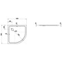 LAUFEN Platina Viertelkreis Duschwanne 90 x 90 x 2,5 cm ohne Antislip