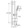 GROHE Rainshower SmartActive 130 Brausestangenset, 3 Strahlarten, Brausestange 60 cm