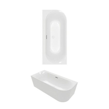 Villeroy & Boch Loop & Friends Oval Duo Vorwand-Badewanne, 170 x 75 cm für Eckeinbau links