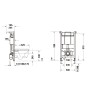 Duravit DuraSystem WC-Element, Standard 99 cm, pulverbeschichtet