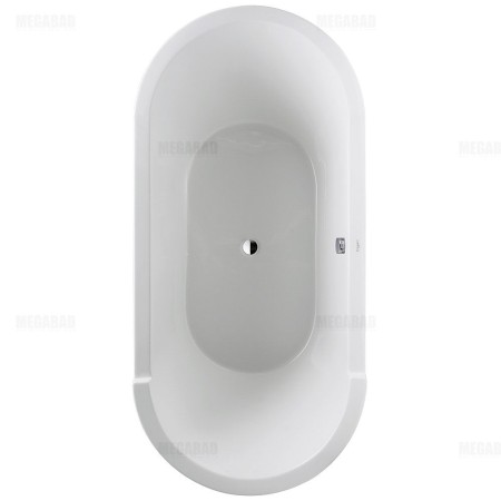 Duravit Starck Oval-Badewanne 180 x 80 cm freistehend mit Schürze und Gestell