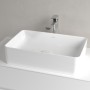 Villeroy & Boch Collaro Aufsatzwaschtisch 56 cm eckig ohne Überlauf, ohne Hahnloch