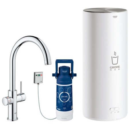 GROHE Red Duo Armatur und Boiler Größe L, Armatur mit C-Auslauf