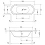 Duravit Starck Oval Badewanne 180 x 80 cm