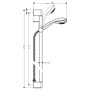 hansgrohe Crometta 85 1jet/Unica'Cromettta Set 90 cm DN15