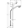 hansgrohe Crometta 85 1jet/Unica'Cromettta Set 90 cm DN15