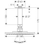 hansgrohe Raindance S Kopfbrause 180 1jet mit Deckenanschluss