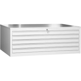 Wolfstahl Planschrank stahl 5 Schubladen 140 x 95 x 53 cm A0 lichtgrau Wolfstahl Planschrank stahl 5 Schubladen 140 x 95 x 53 cm A0 lichtgrau