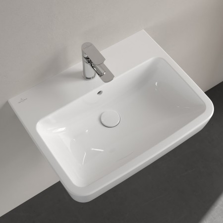Villeroy & Boch O.novo Aufsatz-Waschtisch 60 x 46 cm mit Überlauf, 1 Hahnloch