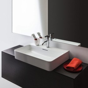 LAUFEN Val Aufsatzwaschtisch 60 x 42 cm mit 1 Hahnloch, mit Überlauf