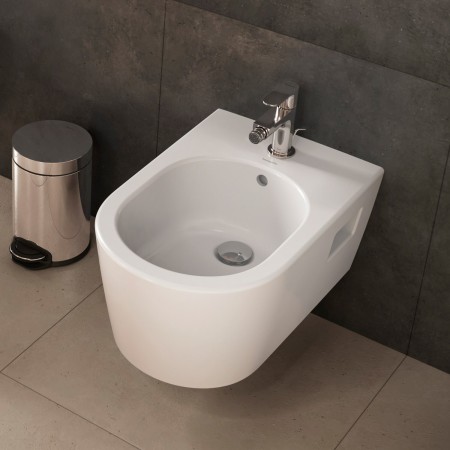 hansgrohe EluPura Original S Wand Bidet 540 mit Hahnloch und Überlauf, SmartClean