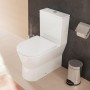 hansgrohe EluPura Original S Stand WC Set 640 mit horizontalem Abgang AquaChannel Flush mit aufgesetzten Spülkasten und WC-Sitz