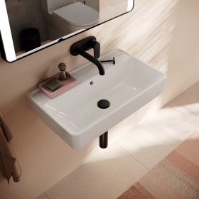 hansgrohe Xanuia Q Waschtisch Compact 650/390 ohne Hahnloch mit Überlauf