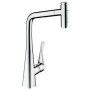 hansgrohe Metris Select M71 Einhebel-Küchenmischer 320, Ausziehbrause, 2jet, sBox