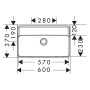 hansgrohe Xanuia Q Waschtisch Compact 600/370 ohne Hahnloch und Überlauf