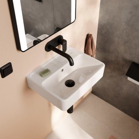 hansgrohe Xanuia Q Handwaschbecken 450/340 ohne Hahnloch mit Überlauf, SmartClean hansgrohe Xanuia Q Handwaschbecken 450/340 ohne Hahnloch mit Überlauf, SmartClean