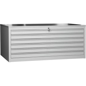Wolfstahl Planschrank stahl 6 Schubladen 113 x 83 x 105 cm A0 lichtgrau Wolfstahl Planschrank stahl 6 Schubladen 113 x 83 x 105 cm A0 lichtgrau