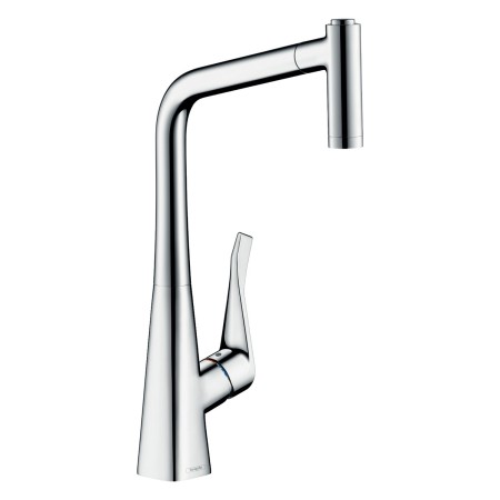 hansgrohe Metris M71 Einhebel-Küchenarmatur 320 Eco, Ausziehbrause, 2jet