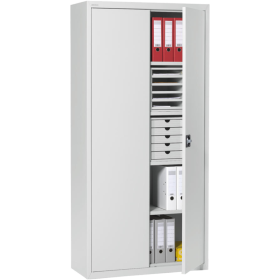 Wolfstahl Büro Stahlschrank - Aktenschrank Lichtgrau abschliessbar 92x42x195cm, zerlegt Wolfstahl Büro Stahlschrank - Aktenschrank Lichtgrau abschliessbar 92x42x195cm, zerlegt