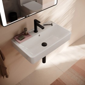hansgrohe Xanuia Q Waschtisch Compact 650/390 mit Hahnloch und Überlauf, SmartClean hansgrohe Xanuia Q Waschtisch Compact 650/390 mit Hahnloch und Überlauf, SmartClean
