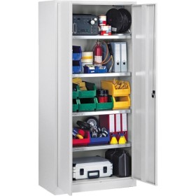 Wolfstahl Werkstatt Stahlschrank - Materialschrank Lichtgrau abschliessbar 92x42x195cm, zerlegt Wolfstahl Werkstatt Stahlschrank - Materialschrank Lichtgrau abschliessbar 92x42x195cm, zerlegt