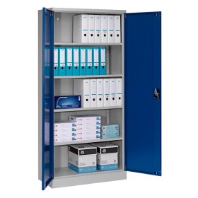 Wolfstahl Büro Stahlschrank - Aktenschrank Enzianblau-Lichtgrau abschliessbar 92x42x195cm, zerlegt Wolfstahl Büro Stahlschrank - Aktenschrank Enzianblau-Lichtgrau abschliessbar 92x42x195cm, zerlegt