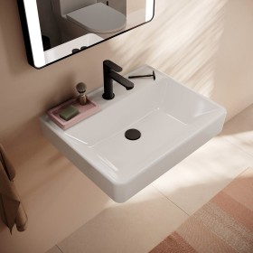 hansgrohe Xanuia Q Waschtisch 600/480 mit Hahnloch ohne Überlauf, SmartClean hansgrohe Xanuia Q Waschtisch 600/480 mit Hahnloch ohne Überlauf, SmartClean