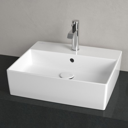 Villeroy & Boch Memento 2.0 Aufsatzwaschtisch 50 cm mit Hahnloch, mit Überlauf