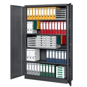 Wolfstahl Büro Stahlschrank - Aktenschrank Anthrazit abschliessbar 120x42x195cm, aufgebaut Wolfstahl Büro Stahlschrank - Aktenschrank Anthrazit abschliessbar 120x42x195cm, aufgebaut