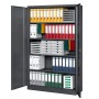 Wolfstahl Büro Stahlschrank - Aktenschrank Anthrazit abschliessbar 120x42x195cm, aufgebaut