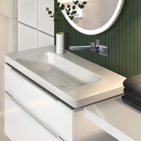 Villeroy & Boch Subway 3.0 Schrankwaschtisch 100 cm, ohne Hahnloch, ohne Überlauf