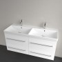 Villeroy & Boch Avento Schrank-Doppelwaschtisch 120 x 47 cm, mit 2 Hahnlöchern, mit Überlauf