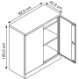 Wolfstahl Büro Stahlschrank - Aktenschrank Lichtgrau abschliessbar 92x42x100cm, zerlegt