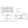 Villeroy & Boch Squaro Edge 12 Duo Badewanne 180 x 80 cm, Airpool Comfort, Profibox 2.0 Eck, mit Trio Ablaufgarnitur
