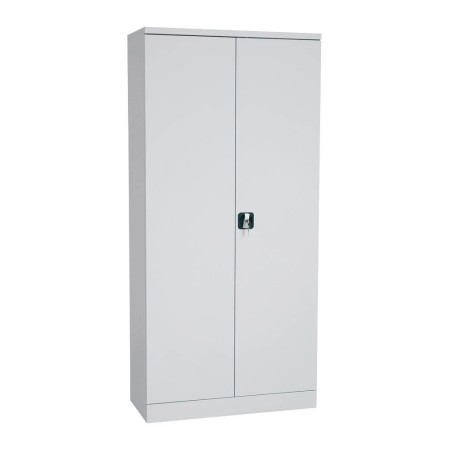 Wolfstahl Büro Stahlschrank - Aktenschrank Lichtgrau abschliessbar 92x42x195cm, aufgebaut