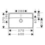 hansgrohe Xanuia Q Waschtisch Compact 600/370 mit Hahnloch und Überlauf, SmartClean