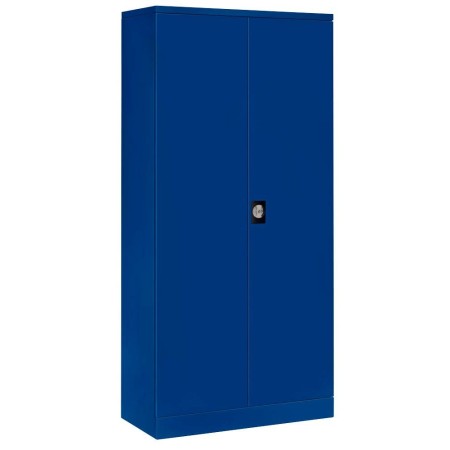 Wolfstahl Büro Stahlschrank - Aktenschrank Enzianblau abschliessbar 92x42x195cm, aufgebaut
