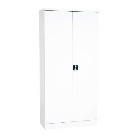 Wolfstahl Büro Stahlschrank - Aktenschrank Weiss abschliessbar 92x42x195cm, aufgebaut