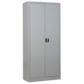 Wolfstahl Büro Stahlschrank - Aktenschrank Lichtgrau abschliessbar 80x38x195cm, aufgebaut Wolfstahl Büro Stahlschrank - Aktenschrank Lichtgrau abschliessbar 80x38x195cm, aufgebaut