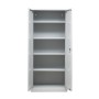 Wolfstahl Büro Stahlschrank - Aktenschrank Lichtgrau abschliessbar 80x38x195cm, aufgebaut