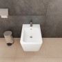hansgrohe EluPura Original Q Wand Bidet 540 mit Hahnloch und Überlauf, SmartClean