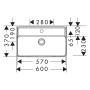 hansgrohe Xanuia Q Waschtisch Compact 600/370 mit Hahnloch ohne Überlauf, SmartClean