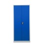 Wolfstahl Büro Stahlschrank - Aktenschrank Enzianblau-Lichtgrau abschliessbar 80x38x195cm, aufgebaut