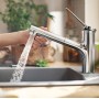 hansgrohe Zesis M33 Einhebel-Küchenarmatur 150, Ausziehbrause, 2 Strahlarten, Schlauchbox (sBox) lite