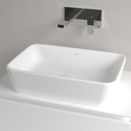Villeroy & Boch Architectura Aufsatzwaschbecken, 60 x 40,5 x 15,5 cm, mit Überlauf, ungeschliffen