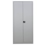 Wolfstahl Büro Stahlschrank - Aktenschrank Lichtgrau abschliessbar 92x42x195cm, aufgebaut