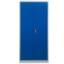 Wolfstahl Büro Stahlschrank - Aktenschrank Enzianblau abschliessbar 92x42x195cm, aufgebaut