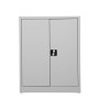 Wolfstahl Büro Stahlschrank - Aktenschrank Lichtgrau abschliessbar 80x38x100cm, aufgebaut