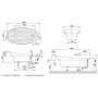Villeroy & Boch Aveo Badewanne 190 x 95 cm, Airpool Comfort, Technik Position 2, mit Trio Ablaufgarnitur